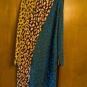 Diane Von Furstenberg Multicolor Long Sleeve Dress